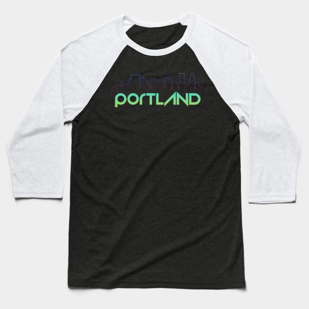 Portland is Electric Baseball T-Shirt by jkim31